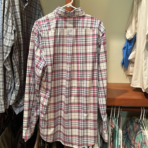 Lands’ End 16-16.5 L/T Tailored Fit No Iron Twill Men’s Button Down Shirt - Picture 2 of 3